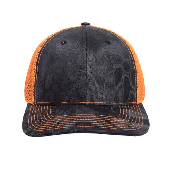 Structured Camo Trucker With Solid Mesh Back Hat Thumbnail