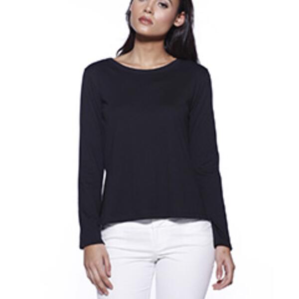 Ladies' CVC High Low Long-Sleeve T-Shirt Thumbnail