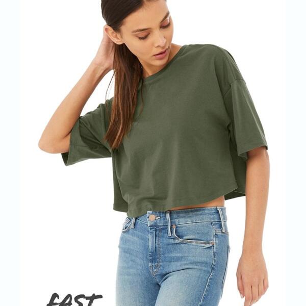 Bella + Canvas Women's Jersey Crop Tee 6482 Women's Jersey Crop Tee Thumbnail