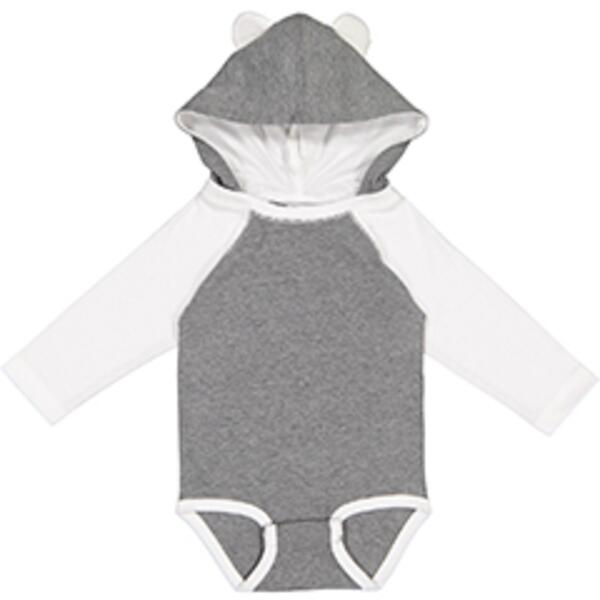 Infant Long Sleeve Fine Jersey Bodysuit With Ears Thumbnail
