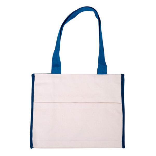 Cotton Gusset Accent Box Tote Bag Thumbnail