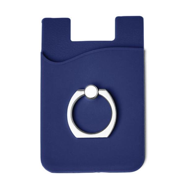 Silicone Card Holder with Metal Ring Phone Stand Thumbnail