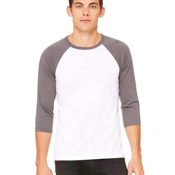 Bella + Canvas Unisex Three-Quarter Sleeve Baseball Tee 3200 Unisex Three-Quarter Sleeve Baseball Tee Thumbnail