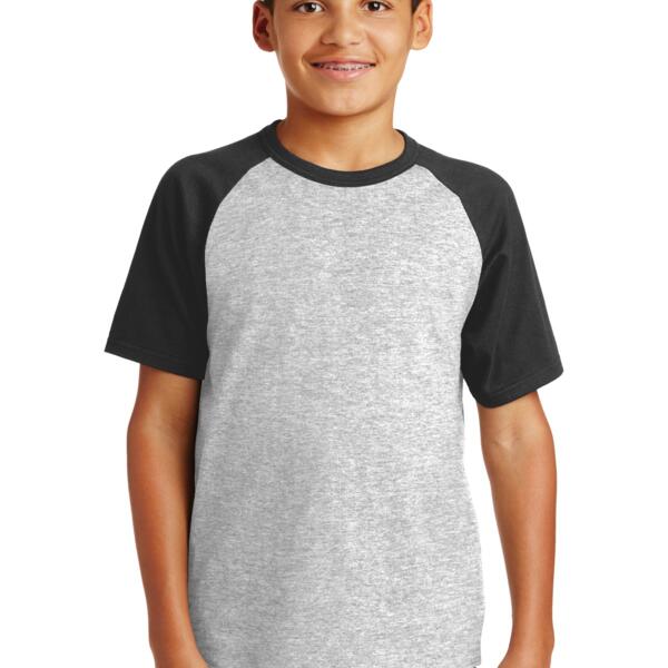 Sport Tek Youth Short Sleeve Colorblock Raglan Jersey YT201 Youth Short Sleeve Colorblock Raglan Jersey Thumbnail