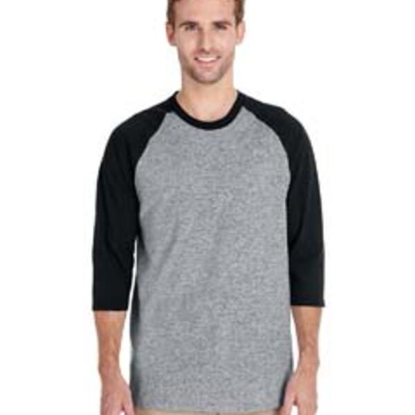 Adult Heavy Cotton™ Three-Quarter Raglan Sleeve T-Shirt Thumbnail